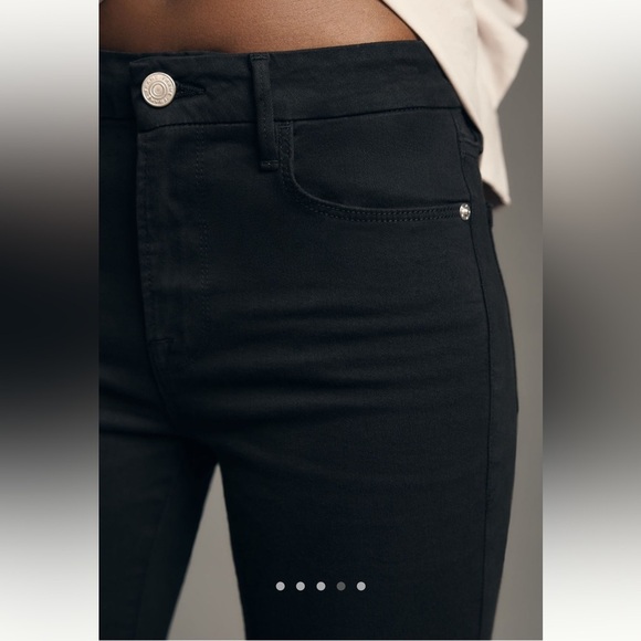 FRAME Le Bardot Crop Flare, Black Noir - 25 - Picture 4 of 8